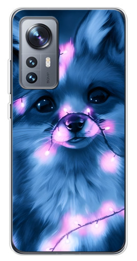 Силиконовый чехол с изображением "Синяя лисичка" для Xiaomi 12 / 12X