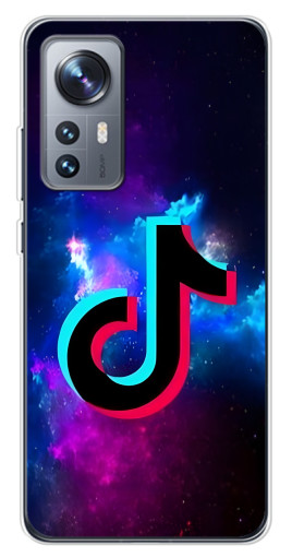 Силиконовый чехол с изображением "ТикТок в космосе" для Xiaomi 12 / 12X