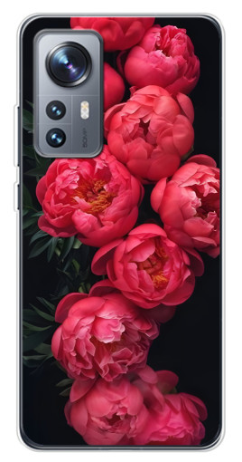 Чехол с печатью "Яркие пионы" для Xiaomi 12 / 12X