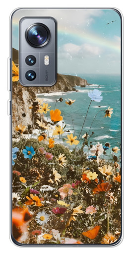 Чехол с картинкой "Яркие полевые цветы" для Xiaomi 12 / 12X