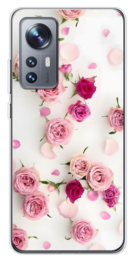 Чехол с картинкой "Яркие розы" для Xiaomi 12 / 12X