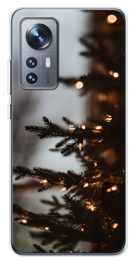 Чехол с картинкой "Елка с гирляндой" для Xiaomi 12 / 12X