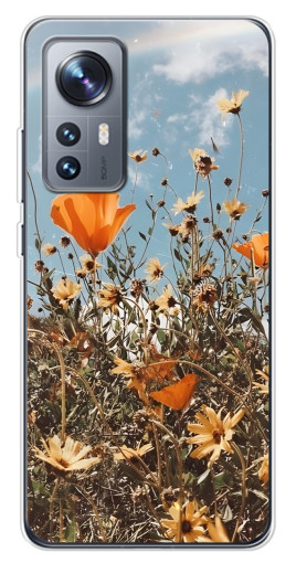 Чехол с картинкой "Желтые цветы" для Xiaomi 12 / 12X