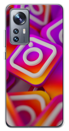 Чехол с печатью "Значки Инстаграм" для Xiaomi 12 / 12X