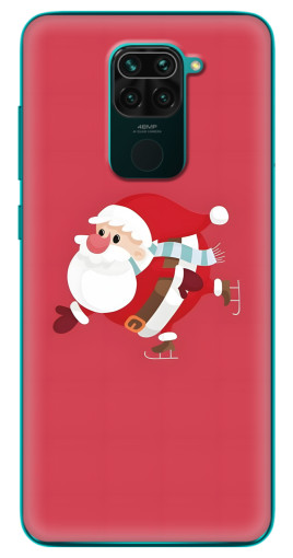 Чехол с картинкой "Дед Мороз на коньках" для Xiaomi Redmi 10X