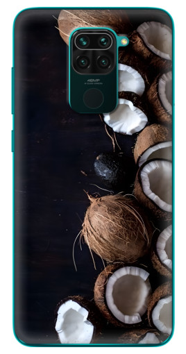 Силиконовый чехол с изображением "Кокосы на черном" для Xiaomi Redmi 10X