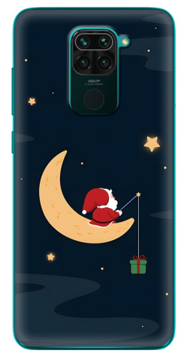 Чехол с принтом "Санта на луне" для Xiaomi Redmi 10X