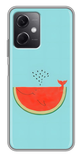 Силиконовый чехол с изображением "Арбуз кит" для Xiaomi Redmi Note 12 (5G)