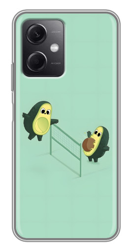 Чехол с картинкой "Авокадо волейболисты " для Xiaomi Redmi Note 12 (5G)