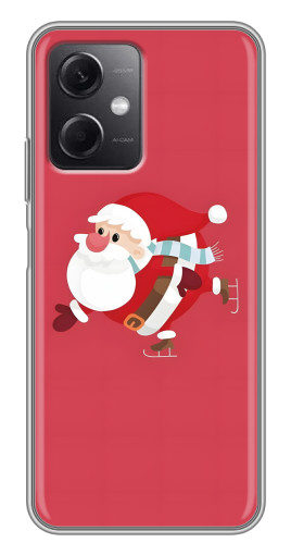 Силиконовый чехол с изображением "Дед Мороз на коньках" для Xiaomi Redmi Note 12 (5G)