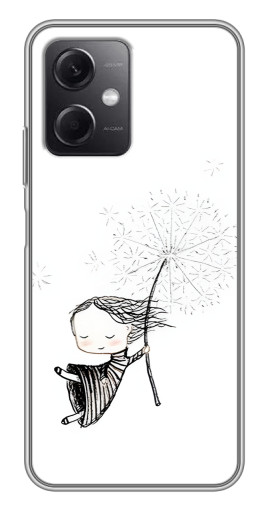 Чехол с печатью "Девочка с одуванчиком" для Xiaomi Redmi Note 12 (5G)