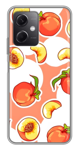 Чехол с картинкой "Дольки персиков" для Xiaomi Redmi Note 12 (5G)