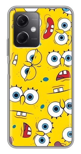 Чехол с картинкой "Глаза Спанч-Боба" для Xiaomi Redmi Note 12 (5G)