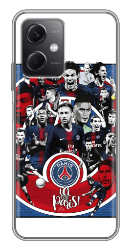 Силиконовый чехол с изображением "Команда PSG" для Xiaomi Redmi Note 12 (5G)
