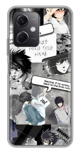 Чехол с печатью "L - Death note" для Xiaomi Redmi Note 12 (5G)
