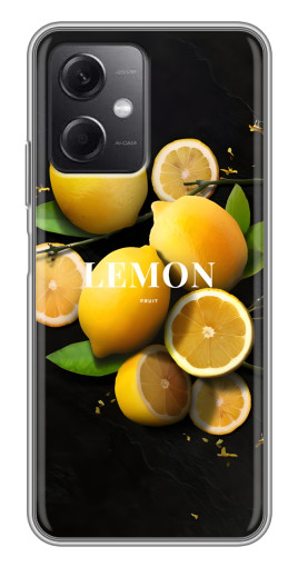 Чехол с картинкой "Лимон на черном" для Xiaomi Redmi Note 12 (5G)