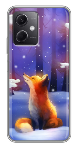 Силиконовый чехол с изображением "Лисичка в лесу" для Xiaomi Redmi Note 12 (5G)