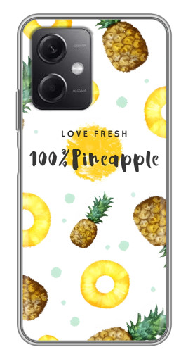 Чехол с картинкой "Любовь к ананасам" для Xiaomi Redmi Note 12 (5G)