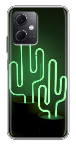 Силиконовый чехол с изображением "Неоновый кактус" для Xiaomi Redmi Note 12 (5G)