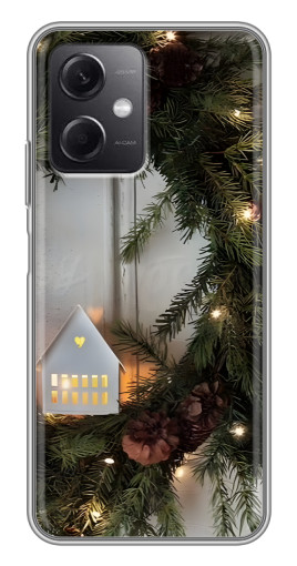 Чехол с принтом "Новогодний венок" для Xiaomi Redmi Note 12 (5G)