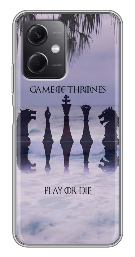 Силиконовый чехол с изображением "Play or Die" для Xiaomi Redmi Note 12 (5G)