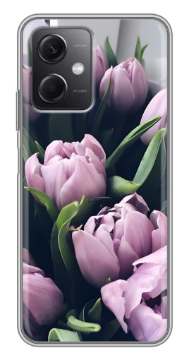 Силиконовый чехол с изображением "Сиреневые тюльпаны" для Xiaomi Redmi Note 12 (5G)
