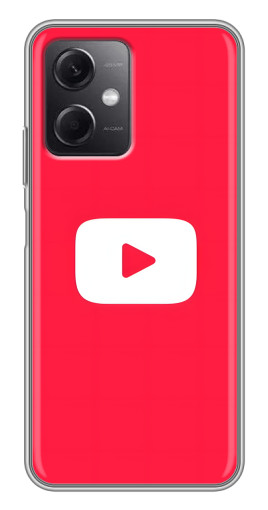 Силиконовый чехол с изображением "YouTube Кнопка" для Xiaomi Redmi Note 12 (5G)