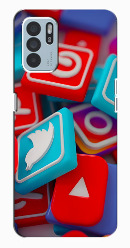 Силиконовый чехол с изображением "3Д эффект" для Oppo Reno6 Z Силиконовый чехол с изображением "3Д эффект" для Oppo Reno6 Z