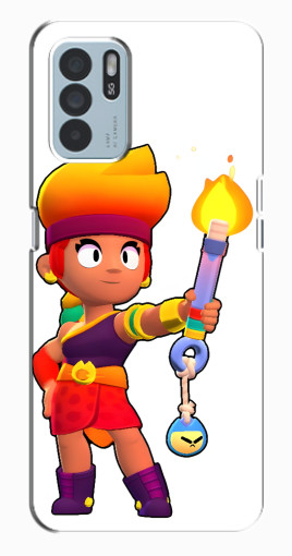 Силиконовый чехол с изображением "Amber Бравл старс" для Oppo Reno6 Z