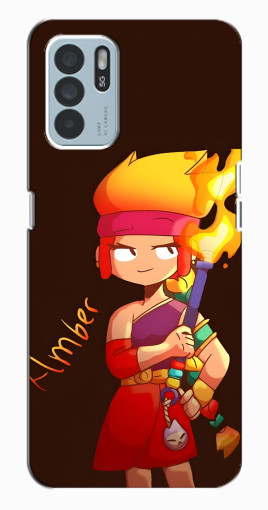 Чехол с печатью "Amber с факелом" для Oppo Reno6 Z