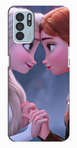 Чехол с картинкой "Анна и Ельза" для Oppo Reno6 Z Чехол с картинкой "Анна и Ельза" для Oppo Reno6 Z
