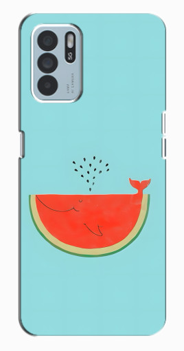 Чехол с картинкой "Арбуз кит" для Oppo Reno6 Z Чехол с картинкой "Арбуз кит" для Oppo Reno6 Z