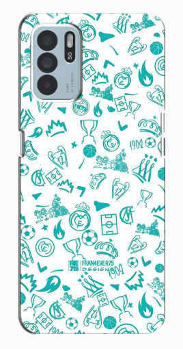 Чехол с картинкой "Атрибутика Real Madrid" для Oppo Reno6 Z Чехол с картинкой "Атрибутика Real Madrid" для Oppo Reno6 Z