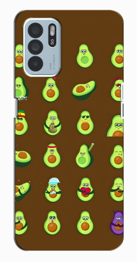 Силиконовый чехол с изображением "Авокадики" для Oppo Reno6 Z Силиконовый чехол с изображением "Авокадики" для Oppo Reno6 Z