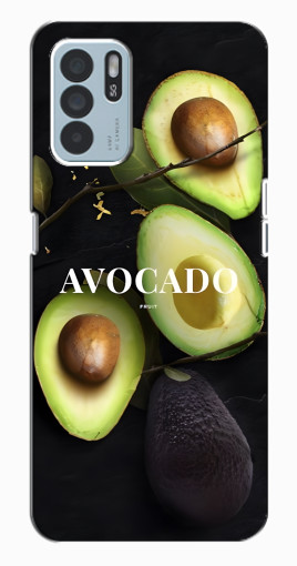 Чехол с картинкой "Авокадо на черном" для Oppo Reno6 Z Чехол с картинкой "Авокадо на черном" для Oppo Reno6 Z