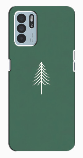 Силиконовый чехол с изображением "Белая елка" для Oppo Reno6 Z Силиконовый чехол с изображением "Белая елка" для Oppo Reno6 Z