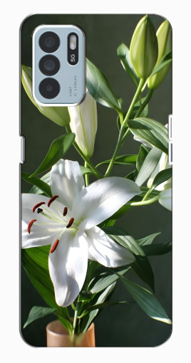 Чехол с печатью "Белые лилии" для Oppo Reno6 Z Чехол с печатью "Белые лилии" для Oppo Reno6 Z