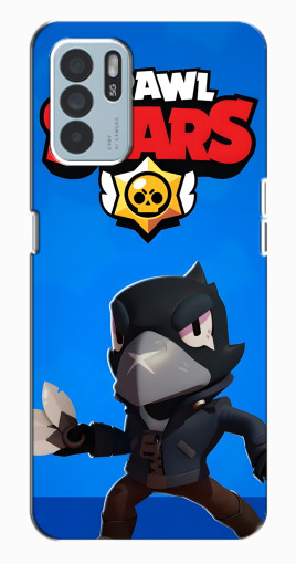 Силиконовый чехол с изображением "Боевой Crow" для Oppo Reno6 Z Силиконовый чехол с изображением "Боевой Crow" для Oppo Reno6 Z