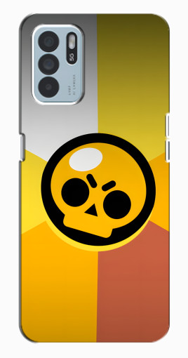 Чехол с принтом "Череп Бравл Старс" для Oppo Reno6 Z Чехол с принтом "Череп Бравл Старс" для Oppo Reno6 Z