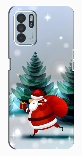 Чехол с картинкой "Дед Мороз с подарком" для Oppo Reno6 Z Чехол с картинкой "Дед Мороз с подарком" для Oppo Reno6 Z