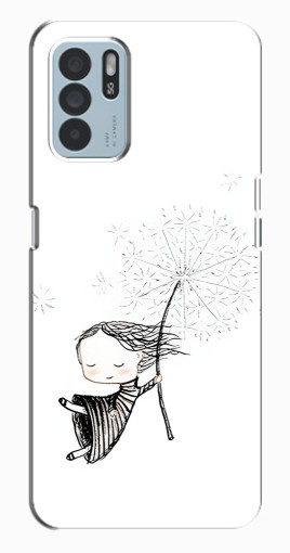 Силиконовый чехол с изображением "Девочка с одуванчиком" для Oppo Reno6 Z Силиконовый чехол с изображением "Девочка с одуванчиком" для Oppo Reno6 Z
