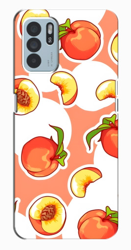 Чехол с картинкой "Дольки персиков" для Oppo Reno6 Z Чехол с картинкой "Дольки персиков" для Oppo Reno6 Z