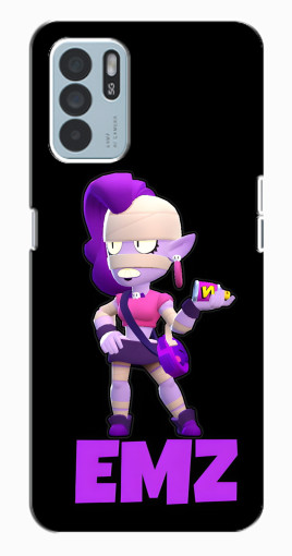 Чехол с печатью "EMZ на черном" для Oppo Reno6 Z