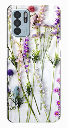 Чехол с принтом "Фон полевых цветов" для Oppo Reno6 Z Чехол с принтом "Фон полевых цветов" для Oppo Reno6 Z