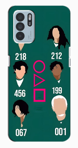 Чехол с печатью "Герои кальмара" для Oppo Reno6 Z Чехол с печатью "Герои кальмара" для Oppo Reno6 Z