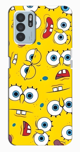 Чехол с принтом "Глаза Спанч-Боба" для Oppo Reno6 Z Чехол с принтом "Глаза Спанч-Боба" для Oppo Reno6 Z