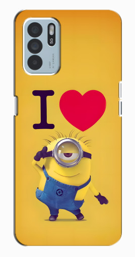 Чехол с принтом "I Love Minion" для Oppo Reno6 Z Чехол с принтом "I Love Minion" для Oppo Reno6 Z