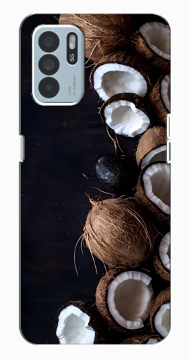 Чехол с печатью "Кокосы на черном" для Oppo Reno6 Z Чехол с печатью "Кокосы на черном" для Oppo Reno6 Z