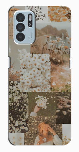 Чехол с картинкой "Коллаж ромашек " для Oppo Reno6 Z Чехол с картинкой "Коллаж ромашек " для Oppo Reno6 Z