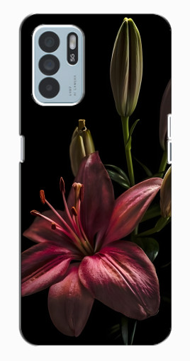 Чехол с принтом "Красная лилия " для Oppo Reno6 Z Чехол с принтом "Красная лилия " для Oppo Reno6 Z